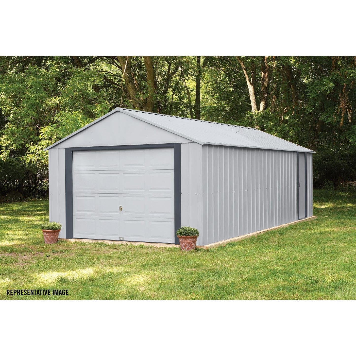 Arrow Murryhill 14' x 21' Garage, Steel Storage Building, Prefab Storage Shed - mygreenhousestore.com