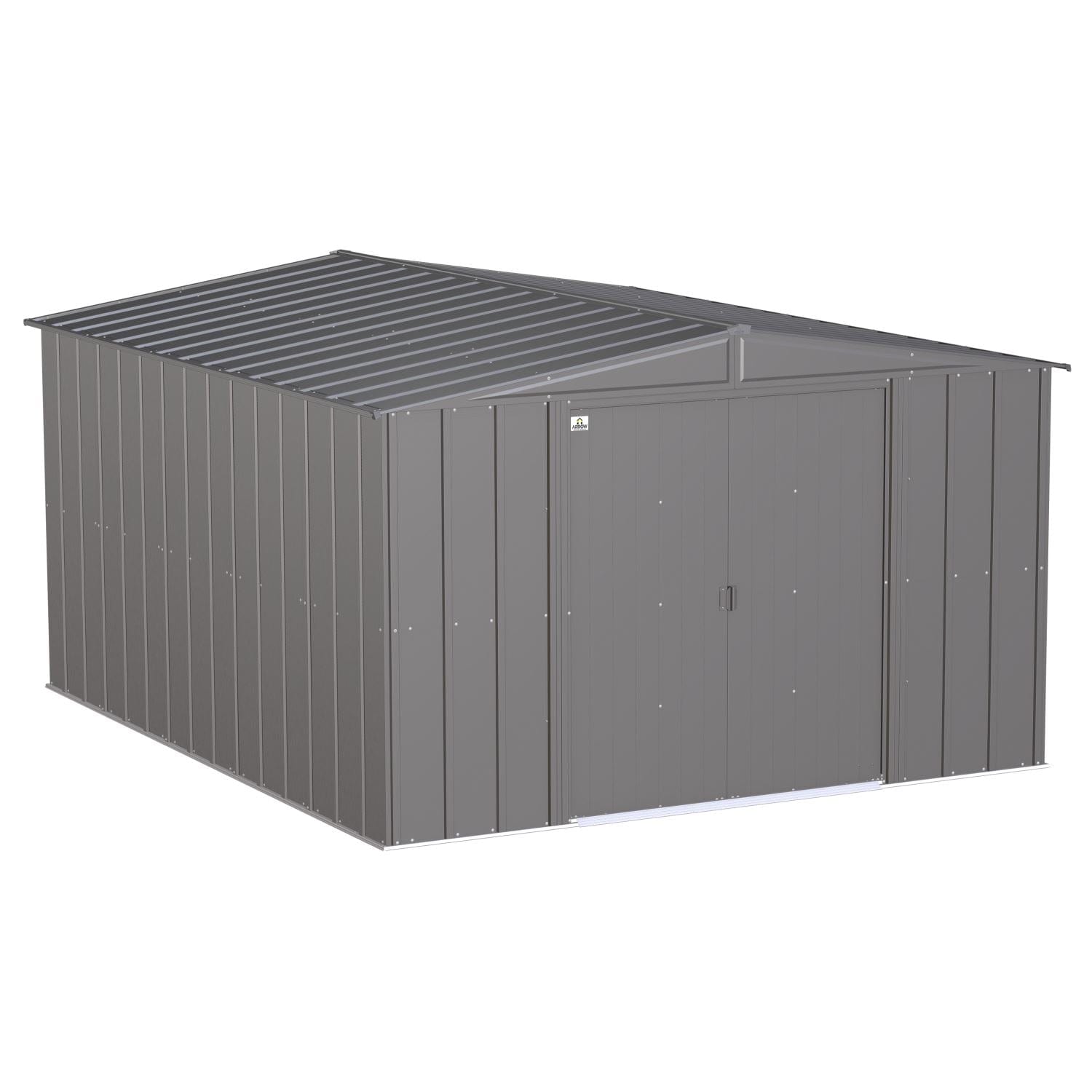 Arrow Metal Storage Shed Kit Arrow | Classic Steel Storage Shed, 10x12 ft., Charcoal CLG1012CC