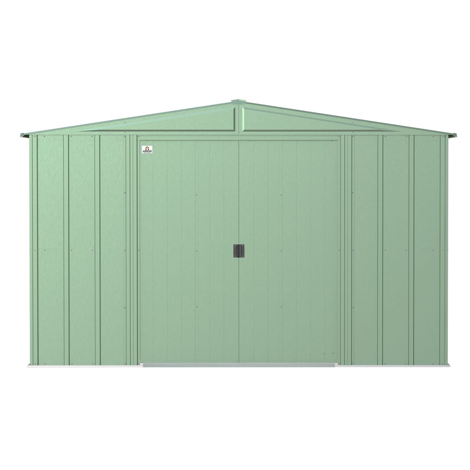 Arrow Metal Storage Shed Kit Arrow | Classic Steel Storage Shed, 10x12 ft., Sage Green CLG1012SG