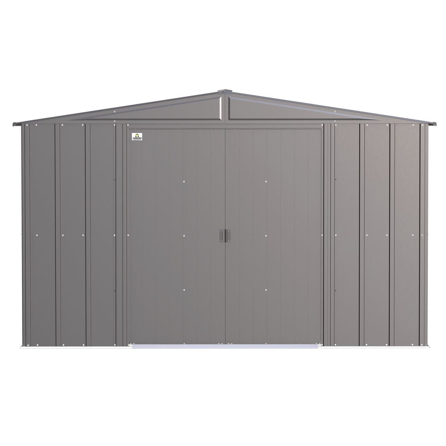 Arrow Metal Storage Shed Kit Arrow | Classic Steel Storage Shed, 10x14 ft., Charcoal CLG1014CC