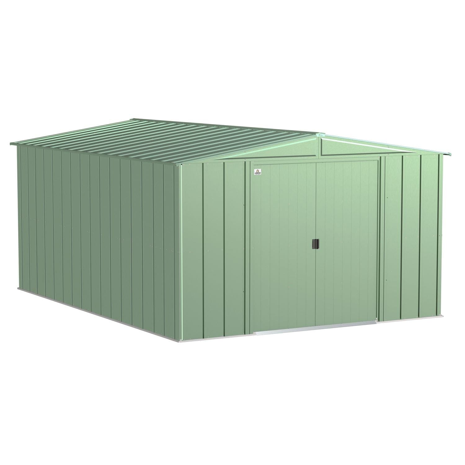 Arrow Metal Storage Shed Kit Arrow | Classic Steel Storage Shed, 10x14 ft., Sage Green CLG1014SG