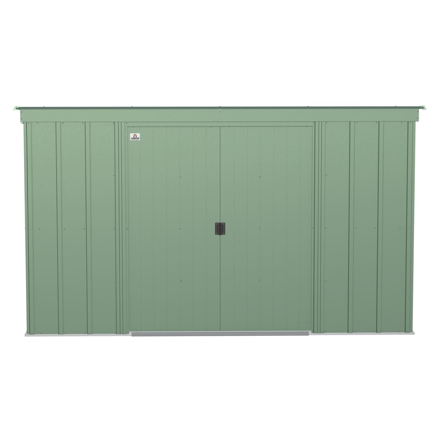 Arrow Metal Storage Shed Kit Arrow | Classic Steel Storage Shed, 10x4 ft., Sage Green CLP104SG
