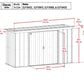 Arrow Metal Storage Shed Kit Arrow | Classic Steel Storage Shed, 10x4 ft., Sage Green CLP104SG