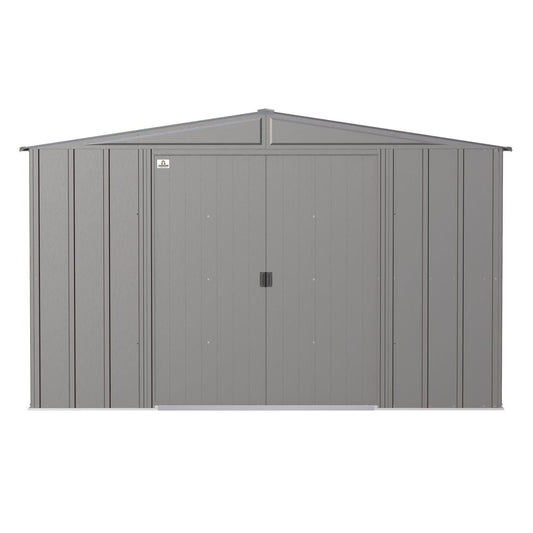 Arrow Metal Storage Shed Kit Arrow | Classic Steel Storage Shed, 10x8 ft., Charcoal CLG108CC