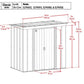 Arrow Metal Storage Shed Kit Arrow | Classic Steel Storage Shed, 6x4 ft., Sage Green CLP64SG