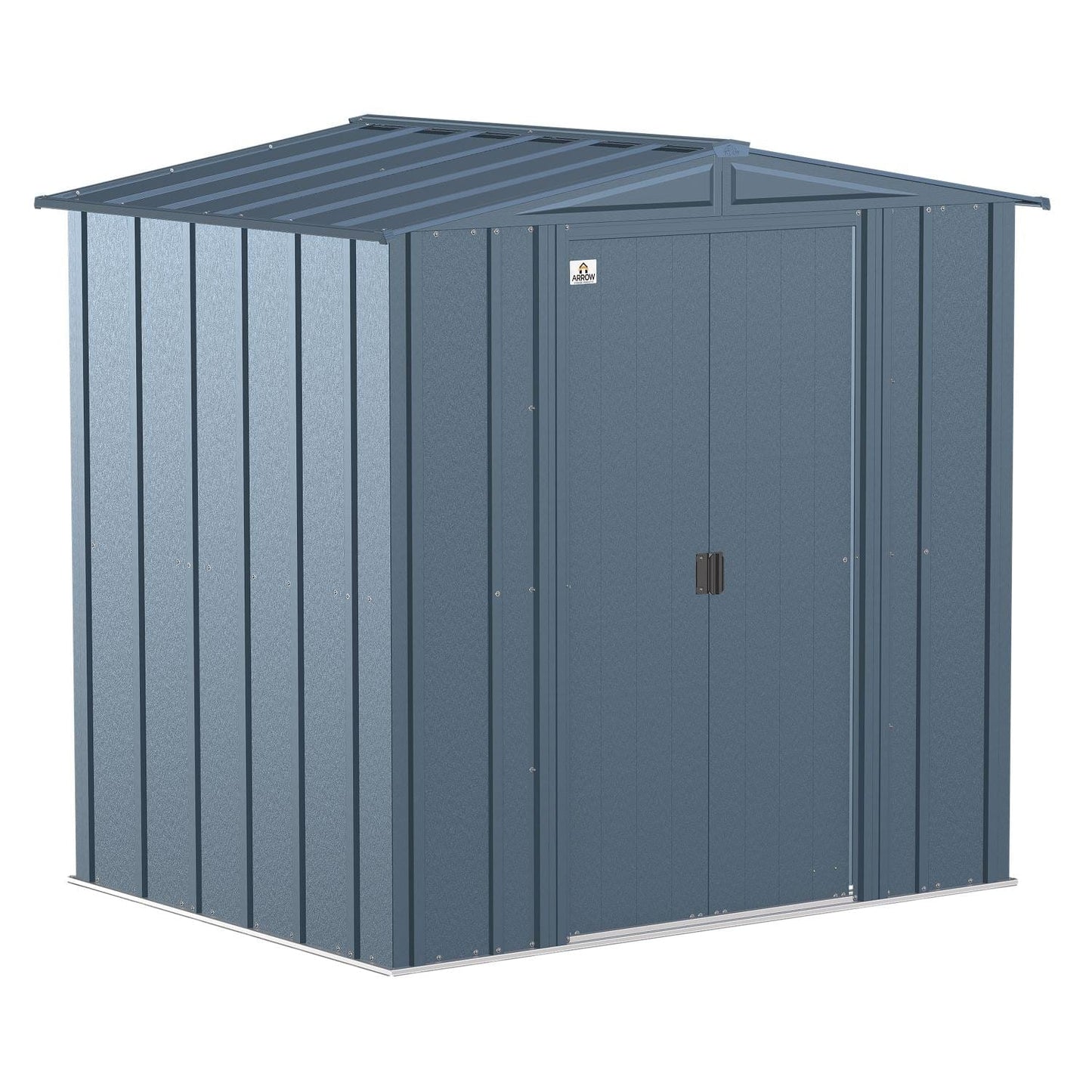 Arrow Metal Storage Shed Kit Arrow | Classic Steel Storage Shed, 6x5 ft., Blue Grey CLG65BG