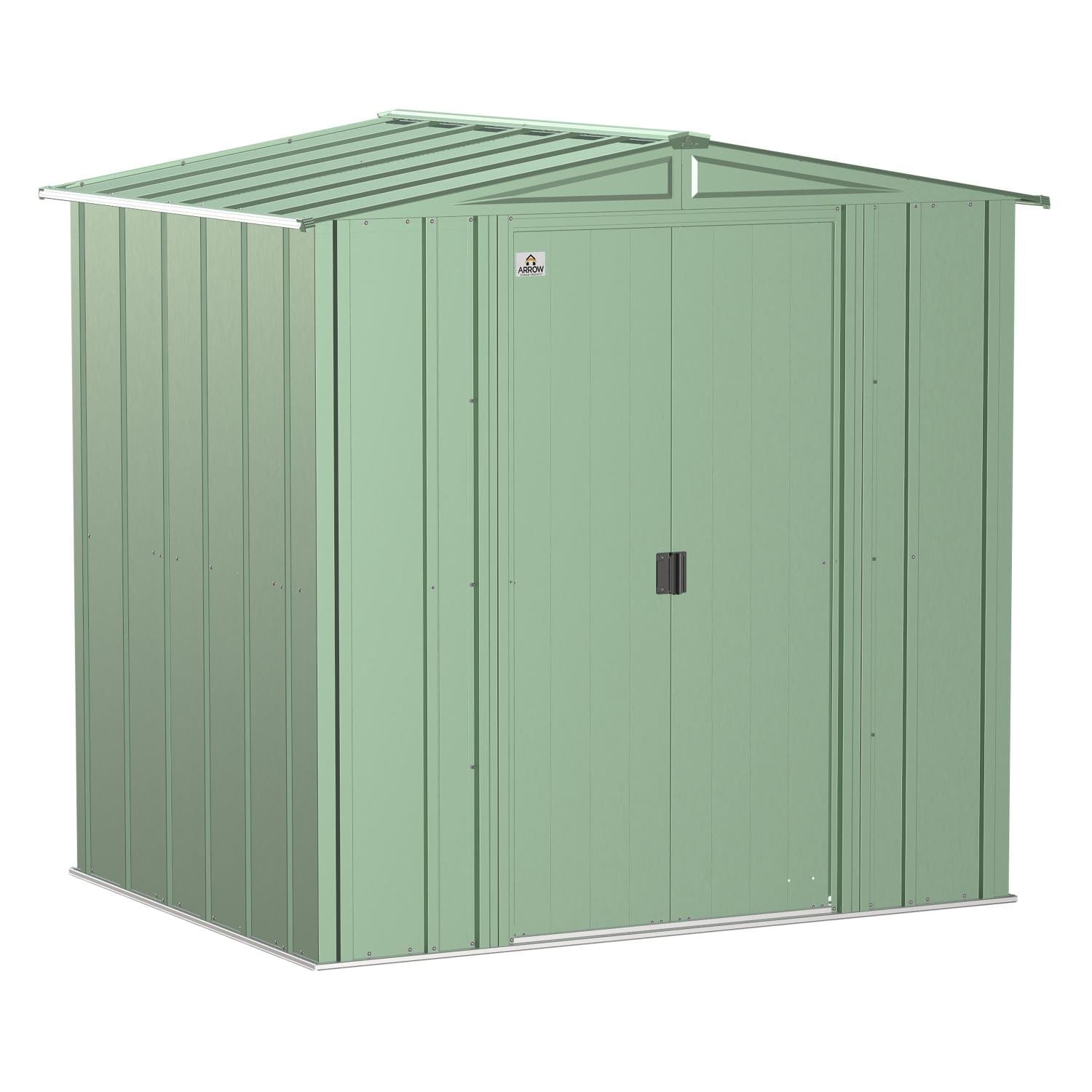 Arrow Metal Storage Shed Kit Arrow | Classic Steel Storage Shed, 6x5 ft., Sage Green CLG65SG