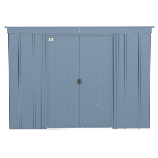 Arrow Metal Storage Shed Kit Arrow | Classic Steel Storage Shed, 8x4 ft., Blue Grey CLP84BG