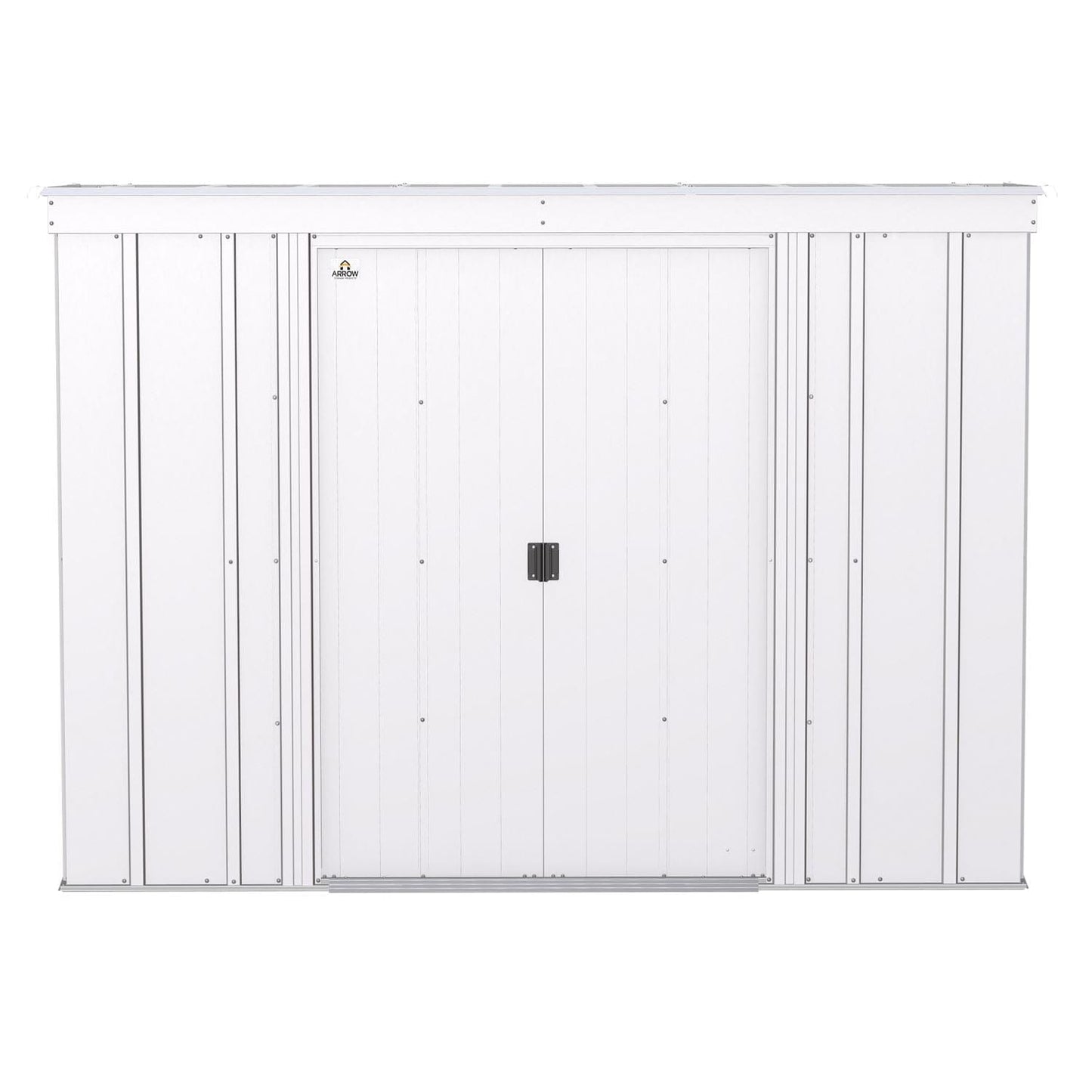 Arrow Metal Storage Shed Kit Arrow | Classic Steel Storage Shed, 8x4 ft., Flute Grey CLP84FG