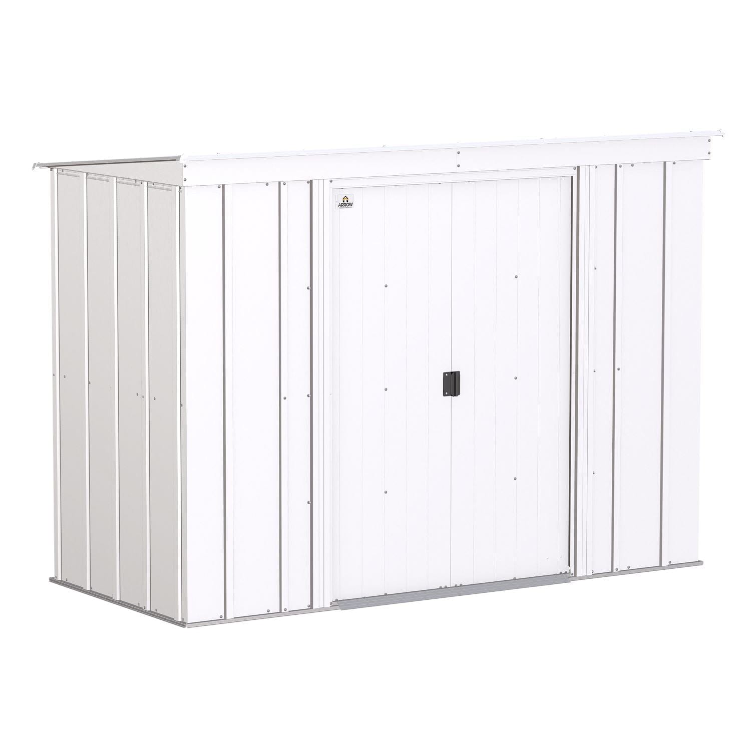 Arrow Metal Storage Shed Kit Arrow | Classic Steel Storage Shed, 8x4 ft., Flute Grey CLP84FG