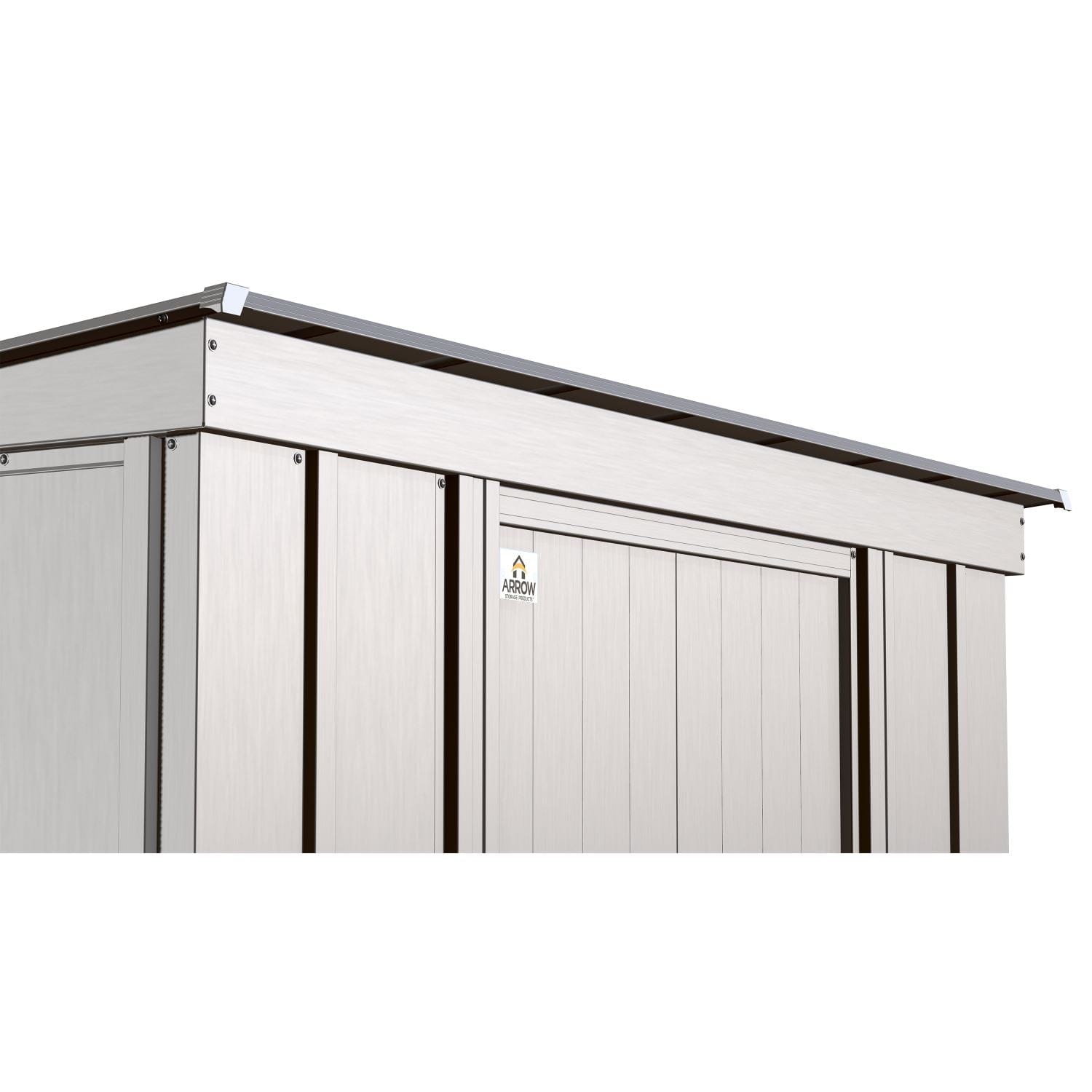 Arrow Metal Storage Shed Kit Arrow | Classic Steel Storage Shed, 8x4 ft., Flute Grey CLP84FG