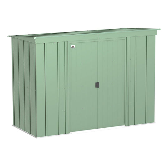 Arrow Metal Storage Shed Kit Arrow | Classic Steel Storage Shed, 8x4 ft., Sage Green CLP84SG