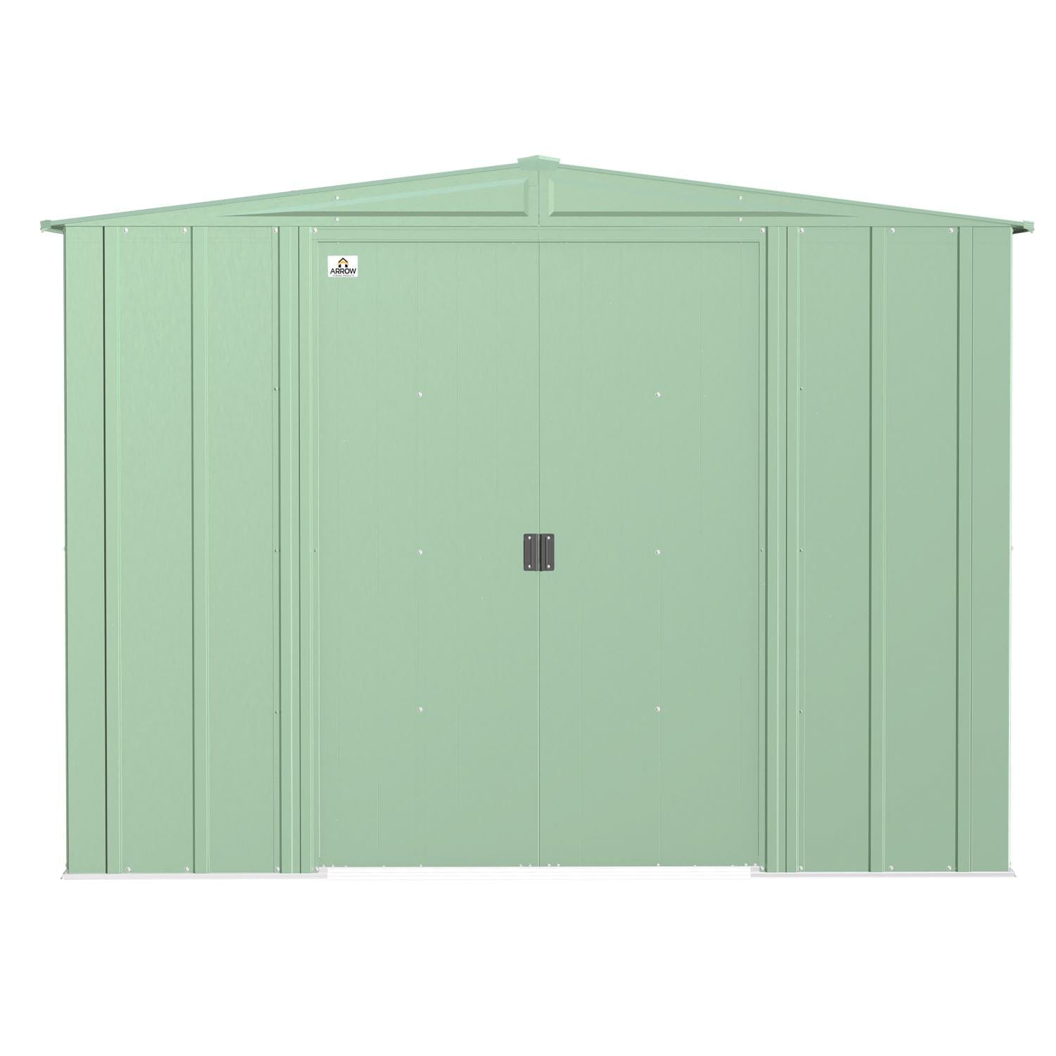 Arrow Metal Storage Shed Kit Arrow | Classic Steel Storage Shed, 8x6 ft., Sage Green CLG86SG