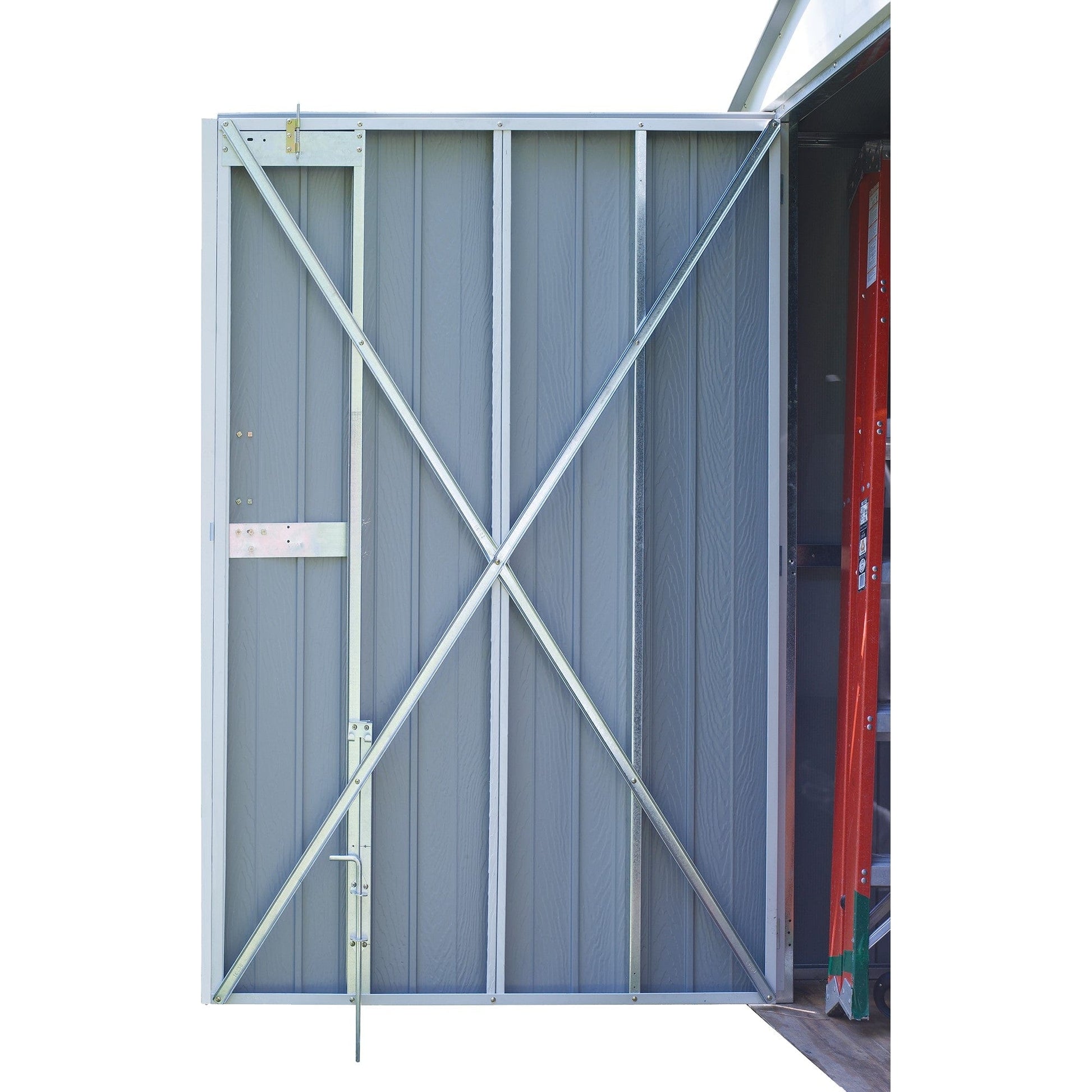 Arrow Commander Steel Storage Building Eggshell - 10' x 15' - mygreenhousestore.com