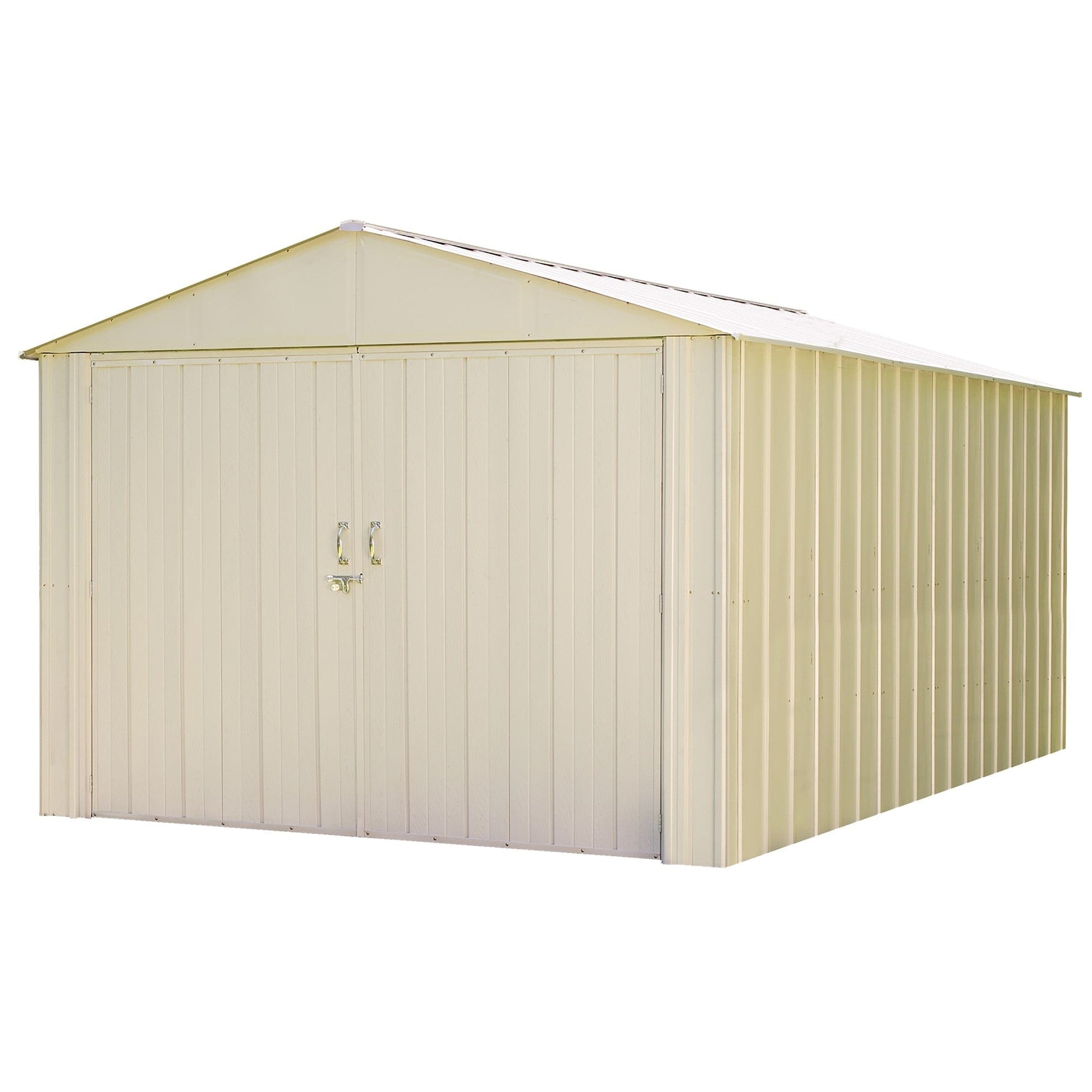 Arrow Commander Steel Storage Building Eggshell - 10' x 15' - mygreenhousestore.com