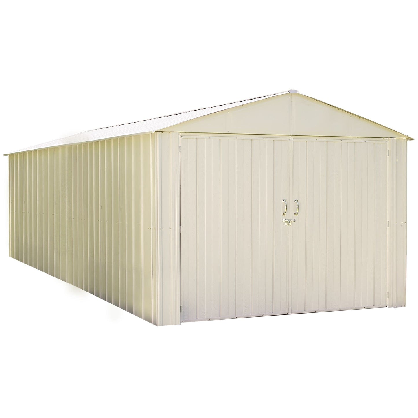 Arrow Commander Steel Storage Building Eggshell - 10' x 20' - mygreenhousestore.com