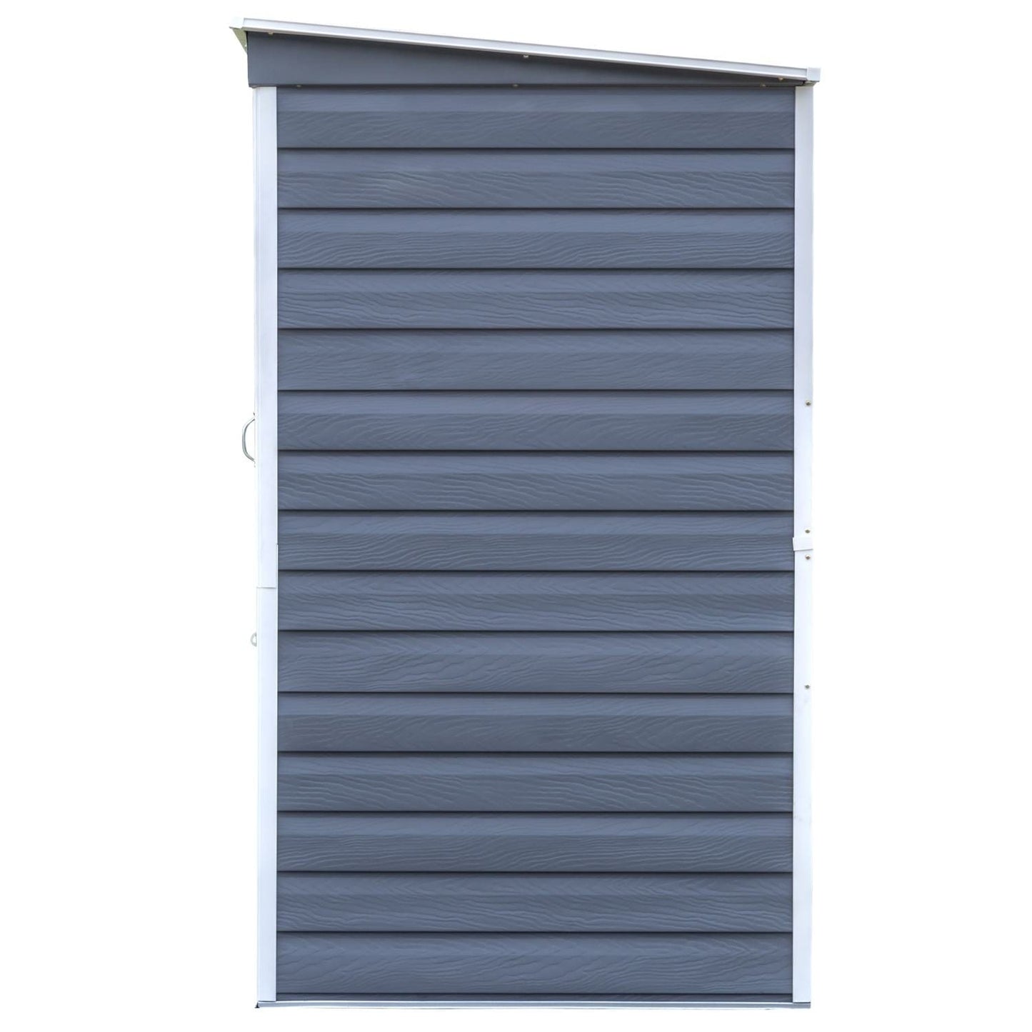 Arrow Shed-in-a-Box Steel Storage Shed 6' x 4' Galvanized Charcoal/Cream - mygreenhousestore.com