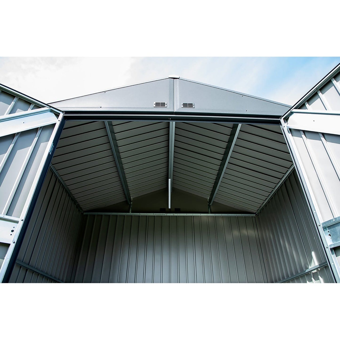 Arrow Sheds & Storage Buildings Arrow | Elite Steel Storage Shed, 10x8 ft. Anthracite EG108AN