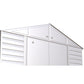 Arrow Sheds & Storage Buildings Arrow | Select Gable Roof Steel Storage Shed, 10x14 ft., Flute Grey SCG1014FG