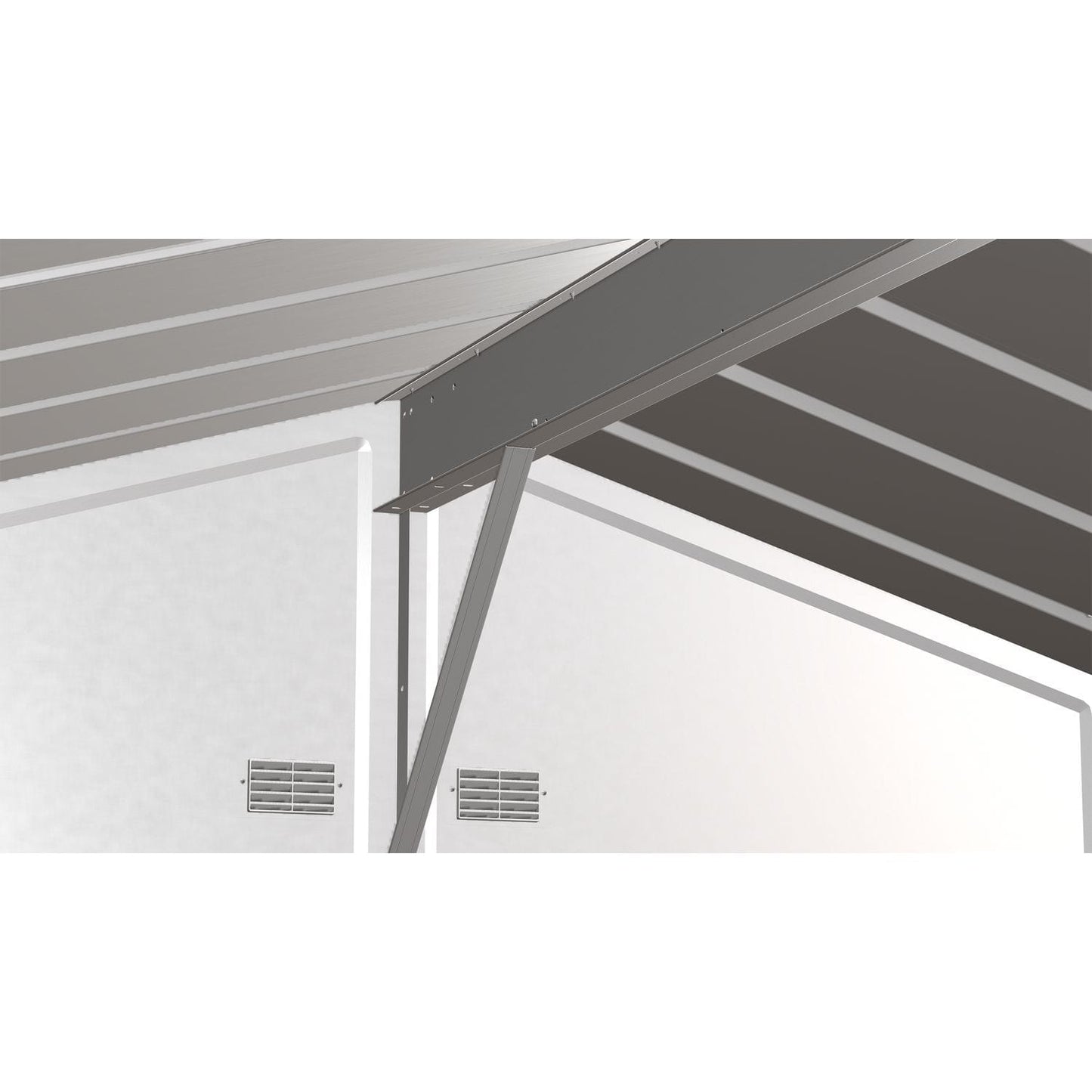 Arrow Sheds & Storage Buildings Arrow | Select Gable Roof Steel Storage Shed, 10x8 ft., Flute Grey SCG108FG