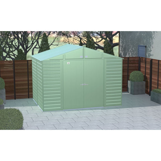 Arrow Sheds & Storage Buildings Arrow | Select Gable Roof Steel Storage Shed, 10x8 ft., Sage Green SCG108SG