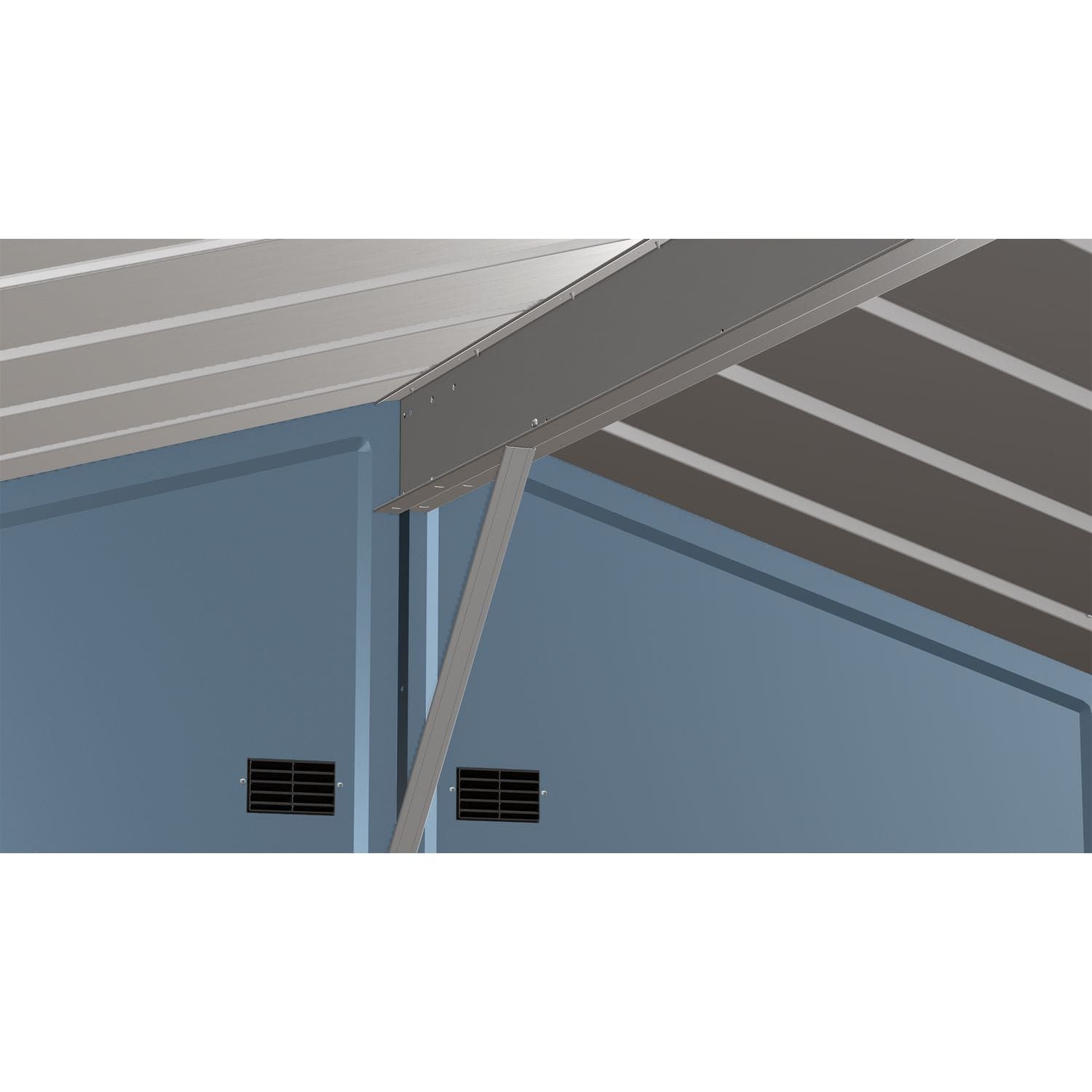 Arrow Sheds & Storage Buildings Arrow | Select Gable Roof Steel Storage Shed, 6x7 ft., Blue Grey SCG67BG