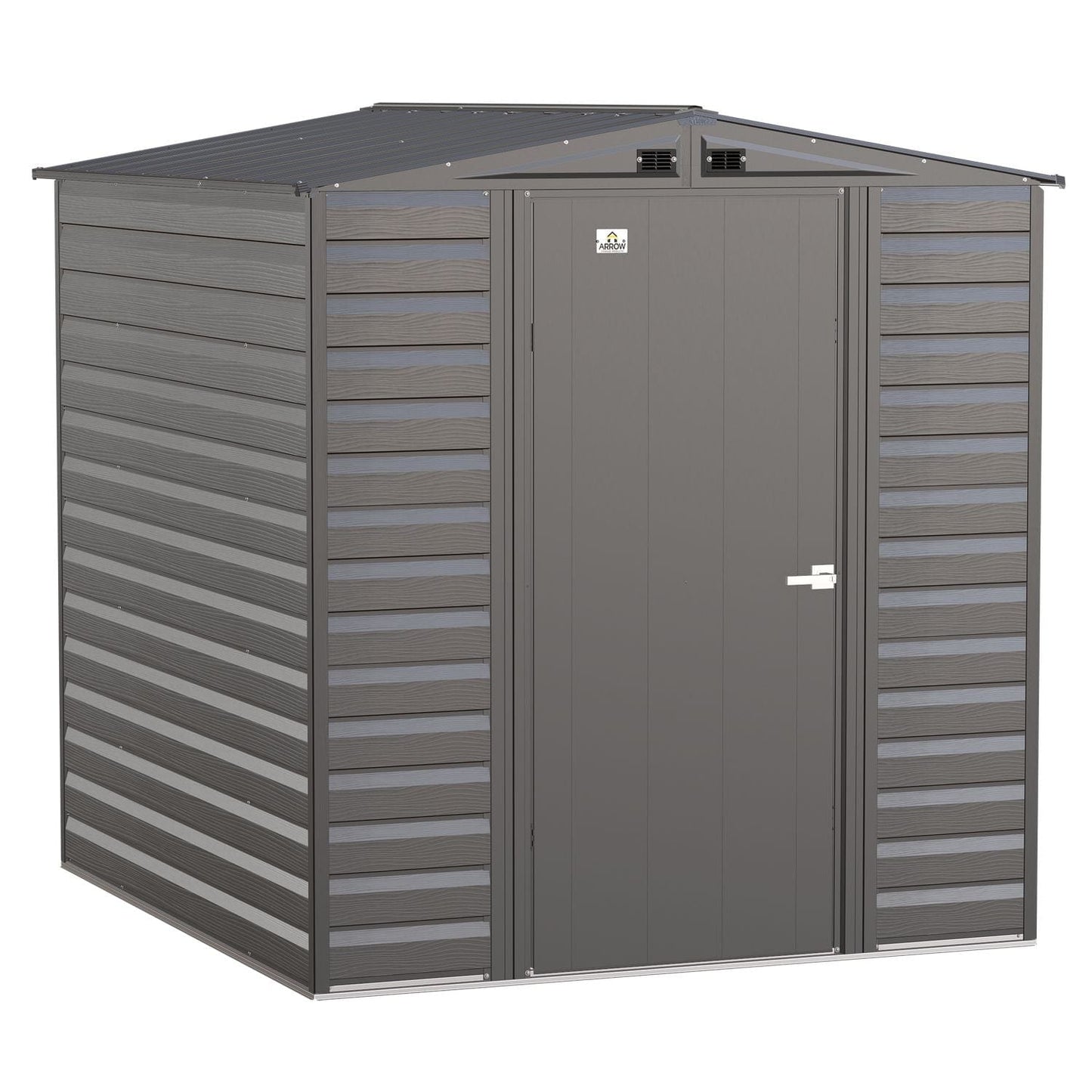 Arrow Sheds & Storage Buildings Arrow | Select Gable Roof Steel Storage Shed, 6x7 ft., Charcoal SCG67CC