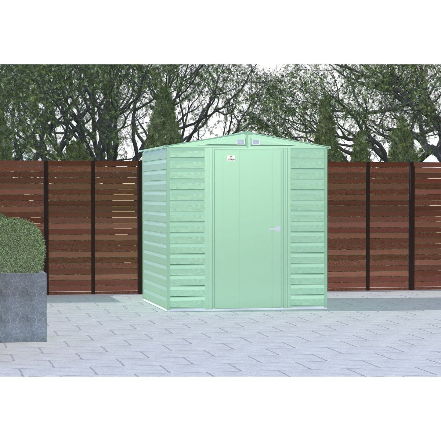 Arrow Sheds & Storage Buildings Arrow | Select Gable Roof Steel Storage Shed, 6x7 ft., Sage Green SCG67SG