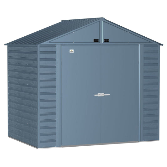 Arrow Sheds & Storage Buildings Arrow | Select Gable Roof Steel Storage Shed, 8x6 ft., Blue Grey SCG86BG