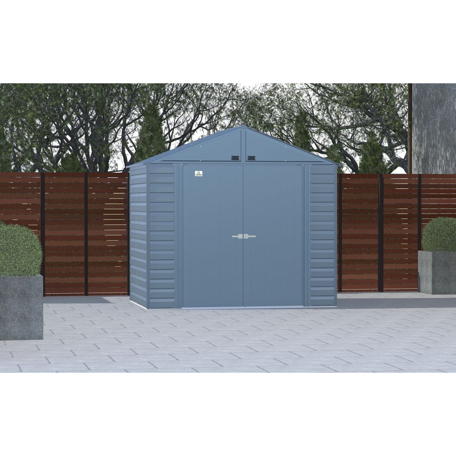 Arrow Sheds & Storage Buildings Arrow | Select Gable Roof Steel Storage Shed, 8x6 ft., Blue Grey SCG86BG