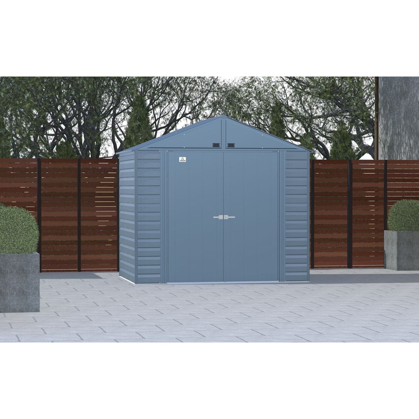 Arrow Sheds & Storage Buildings Arrow | Select Gable Roof Steel Storage Shed, 8x6 ft., Blue Grey SCG86BG