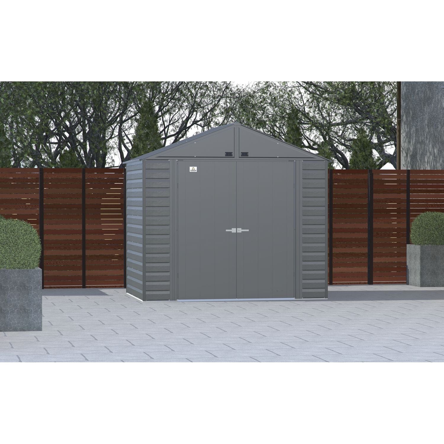 Arrow Sheds & Storage Buildings Arrow | Select Gable Roof Steel Storage Shed, 8x6 ft., Charcoal SCG86CC