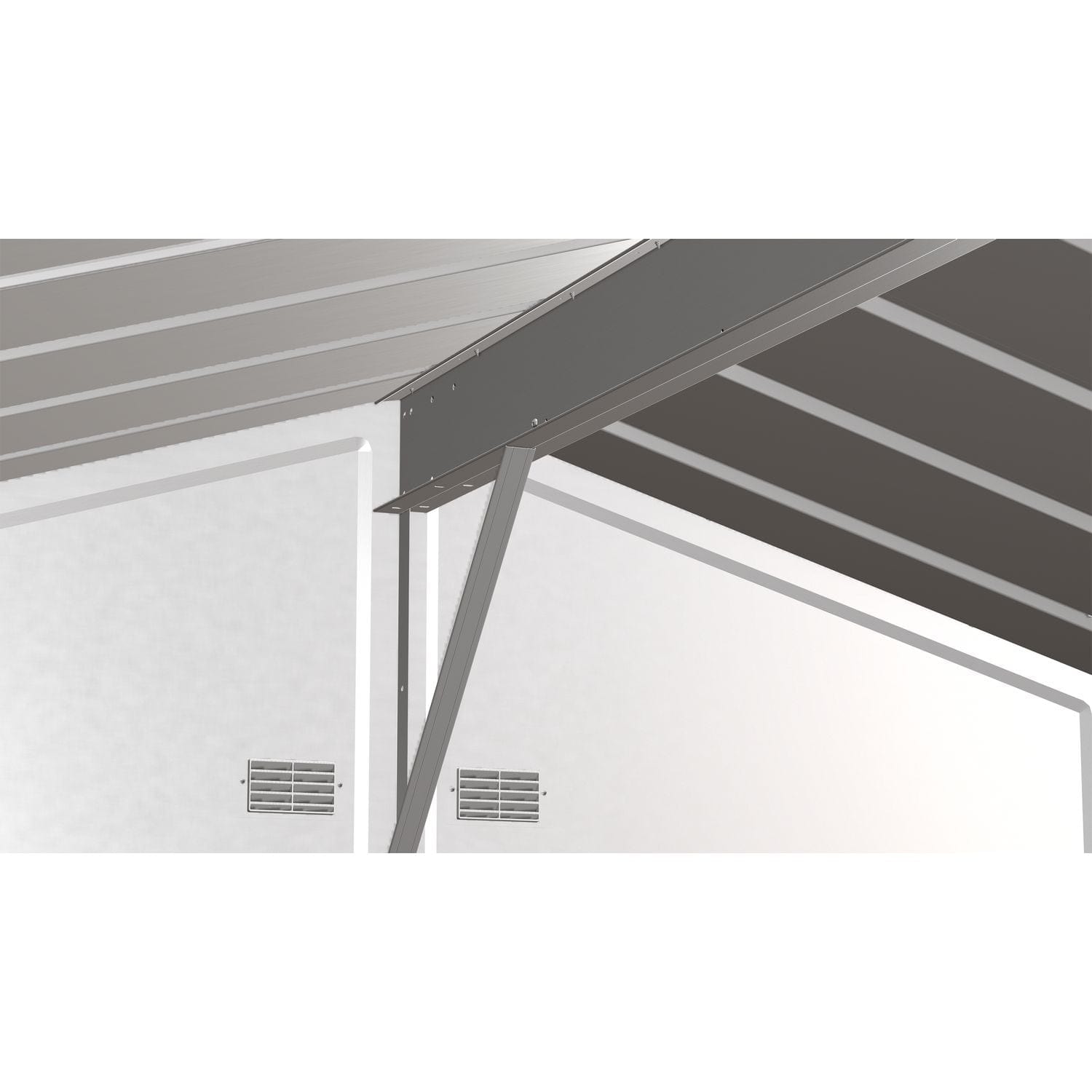 Arrow Sheds & Storage Buildings Arrow | Select Gable Roof Steel Storage Shed, 8x6 ft., Flute Grey SCG86FG