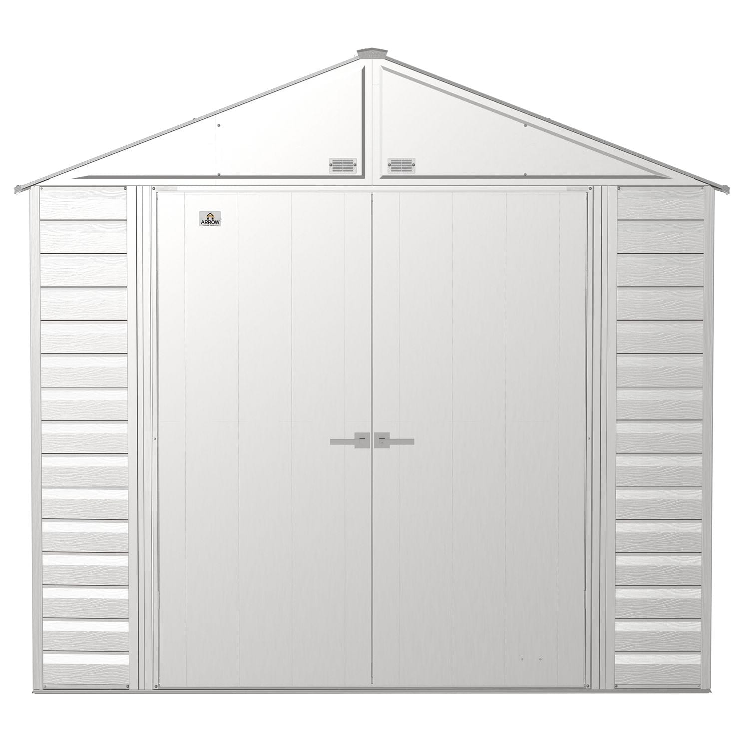 Arrow Sheds & Storage Buildings Arrow | Select Gable Roof Steel Storage Shed, 8x8 ft., Flute Grey SCG88FG