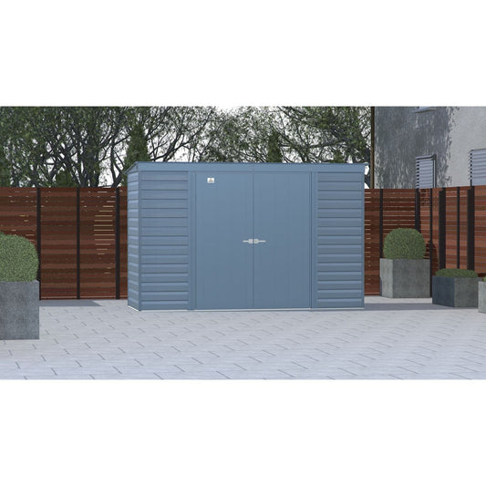 Arrow Sheds & Storage Buildings Arrow | Select Pent Roof Steel Storage Shed, 10x4 ft., Blue Grey SCP104BG
