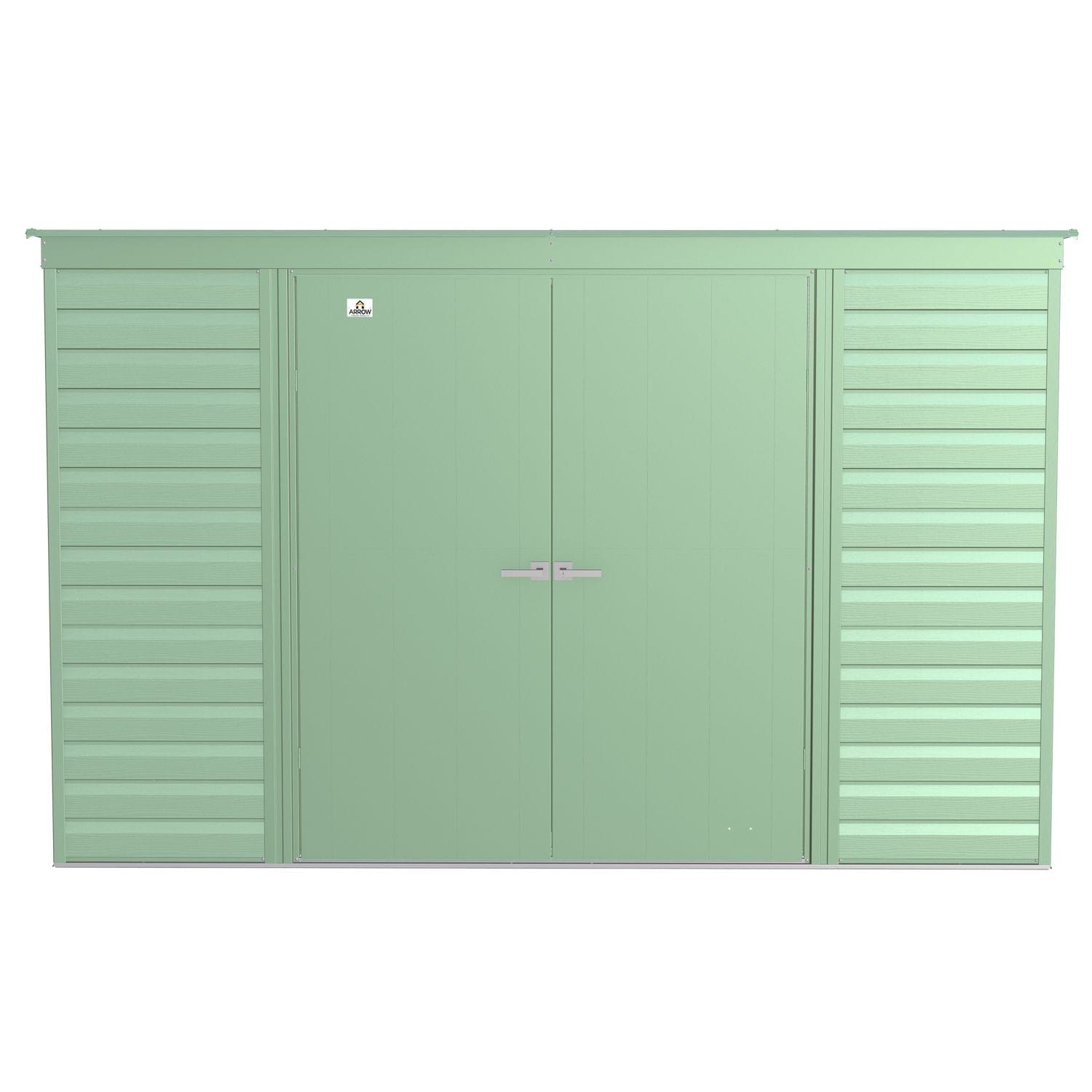 Arrow Sheds & Storage Buildings Arrow | Select Pent Roof Steel Storage Shed, 10x4 ft., Sage Green SCP104SG