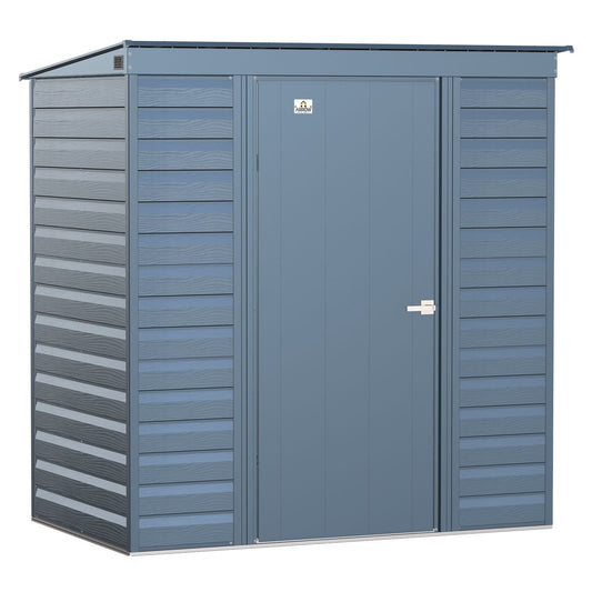 Arrow Sheds & Storage Buildings Arrow | Select Pent Roof Steel Storage Shed, 6x4 ft., Blue Grey SCP64BG