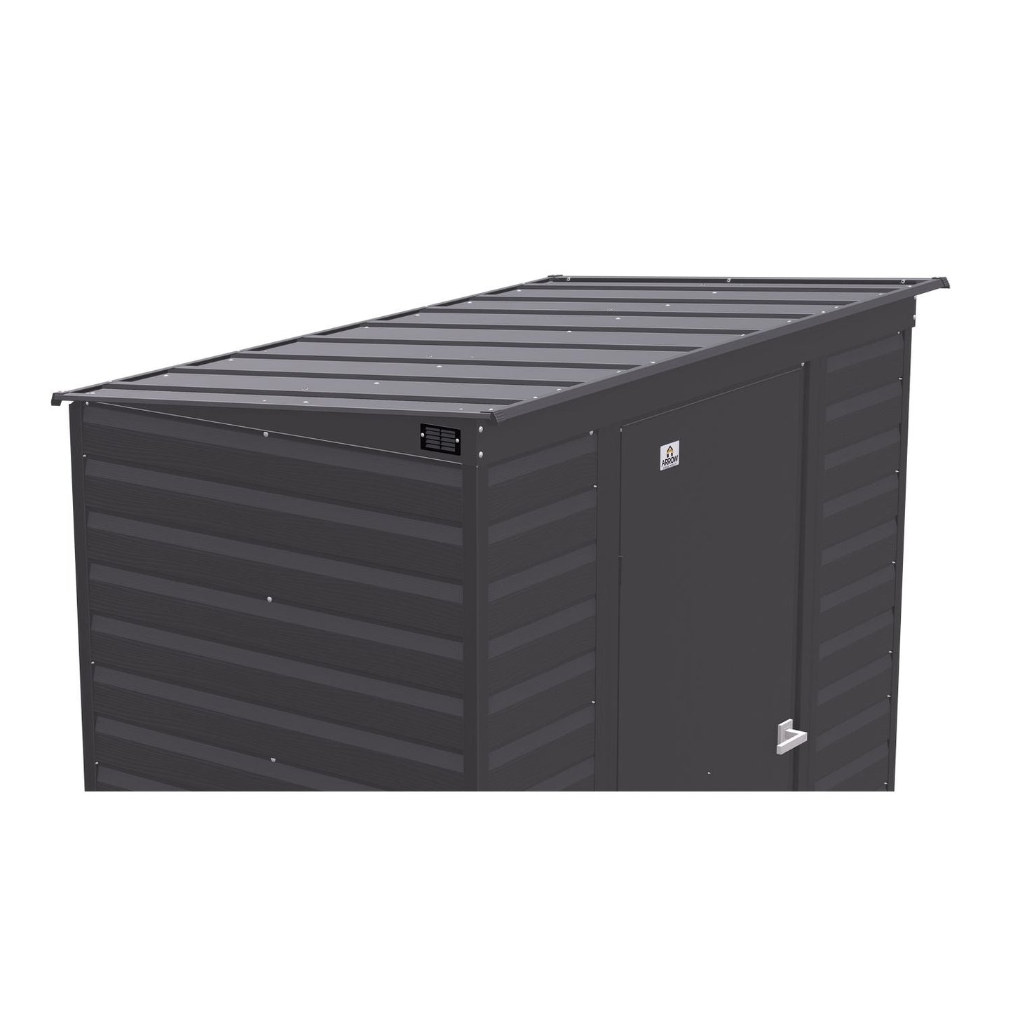 Arrow Sheds & Storage Buildings Arrow | Select Pent Roof Steel Storage Shed, 6x4 ft., Charcoal SCP64CC