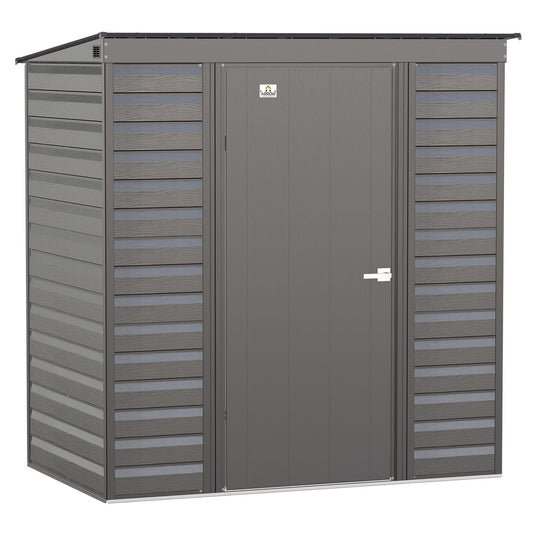 Arrow Sheds & Storage Buildings Arrow | Select Pent Roof Steel Storage Shed, 6x4 ft., Charcoal SCP64CC