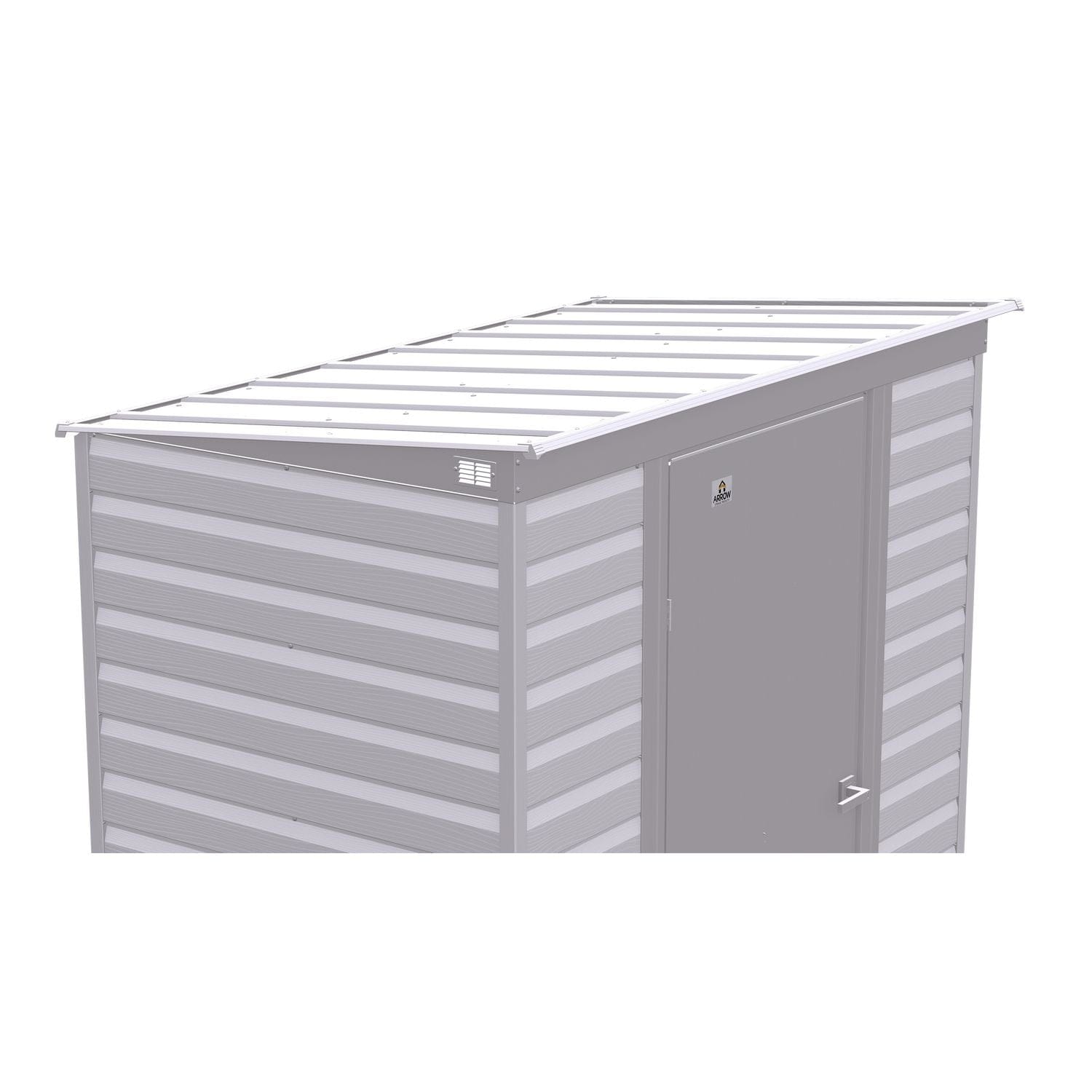 Arrow Sheds & Storage Buildings Arrow | Select Pent Roof Steel Storage Shed, 6x4 ft., Flute Grey SCP64FG