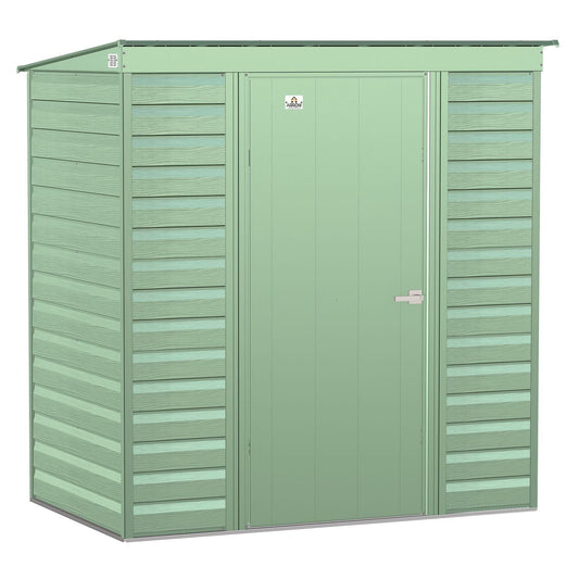 Arrow Sheds & Storage Buildings Arrow | Select Pent Roof Steel Storage Shed, 6x4 ft., Sage Green SCP64SG