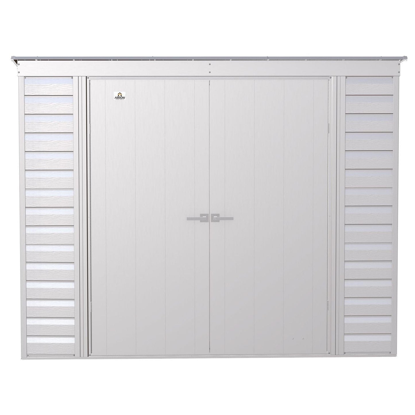 Arrow Sheds & Storage Buildings Arrow | Select Pent Roof Steel Storage Shed, 8x4 ft., Flute Grey SCP84FG