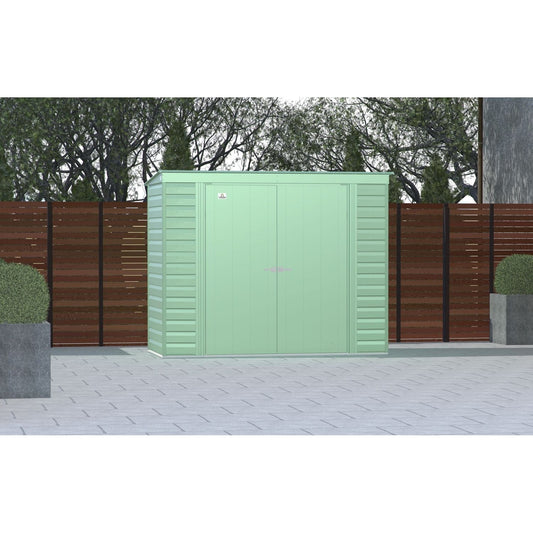 Arrow Sheds & Storage Buildings Arrow | Select Pent Roof Steel Storage Shed, 8x4 ft., Sage Green SCP84SG