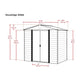 Arrow Sheds & Storage Buildings Arrow | Woodridge 6x5 ft. Steel Storage Shed Coffee/Woodgrain WR65