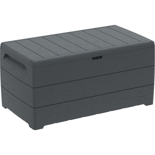 Duramax Deck Boxes DuraMax | Deck Box Cedar Grain 110 Gallon Gray 86603