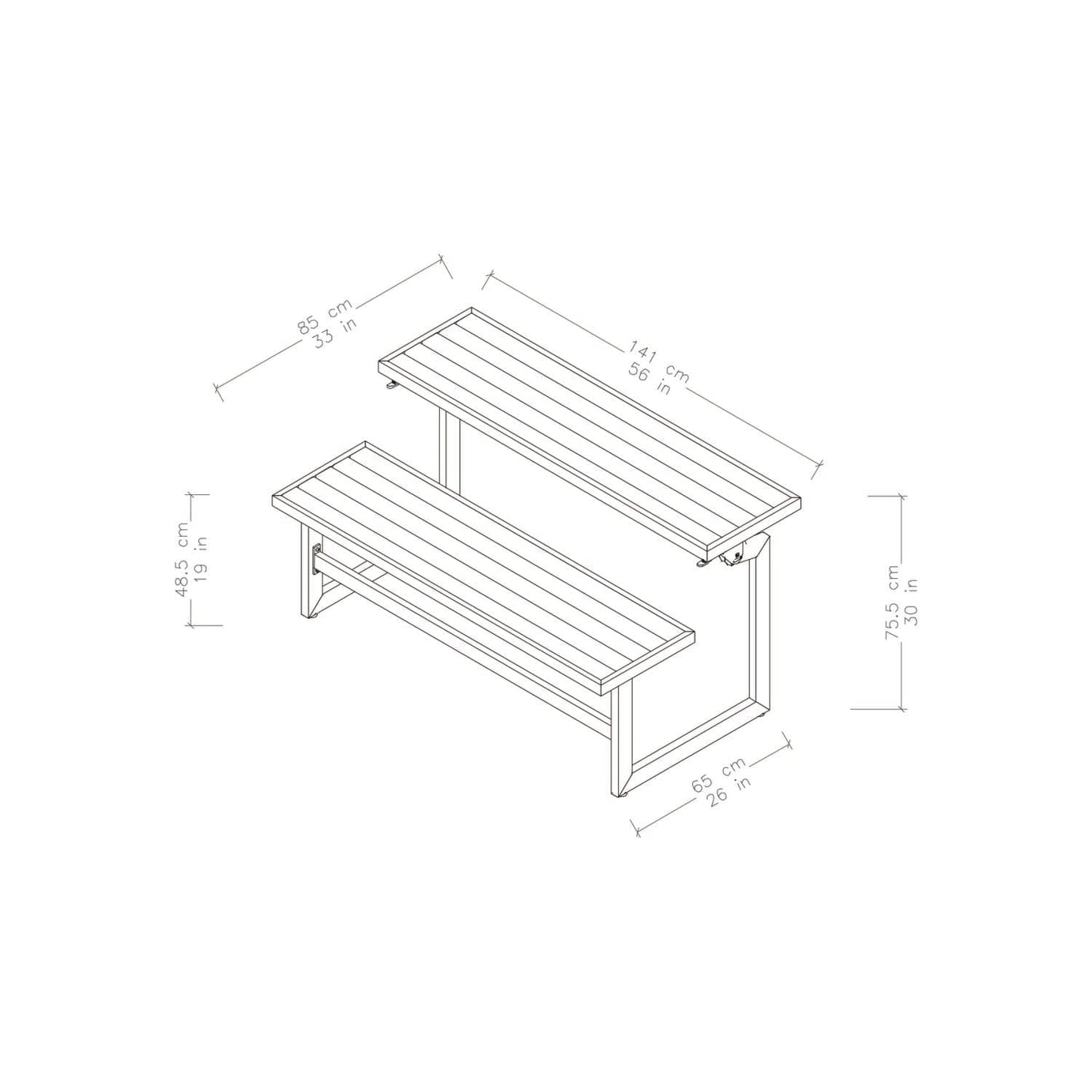 Duramax Furnitures DuraMax | Ashton Convertible Table / Bench 68070