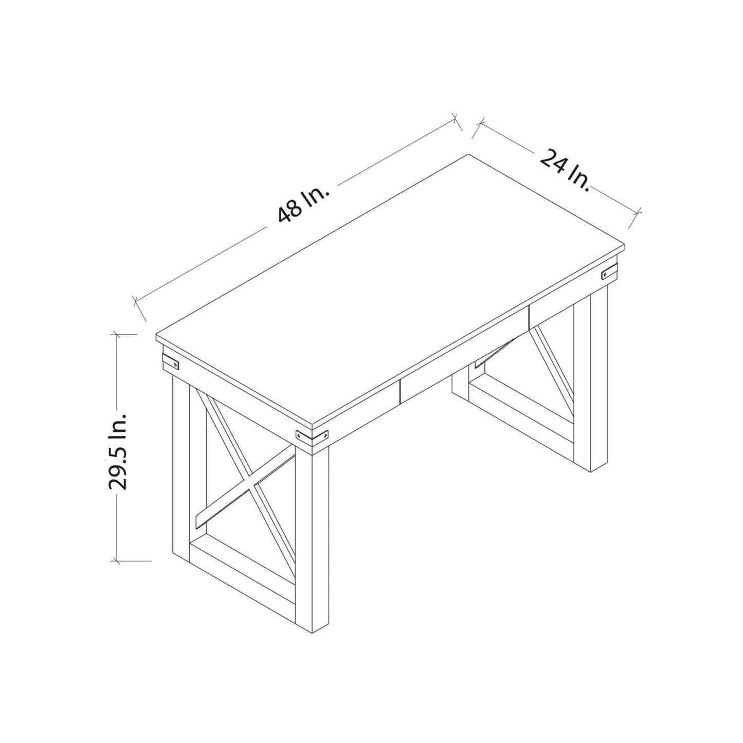 Duramax Furnitures DuraMax | Felix 48" Wood Desk with Drawer 68040