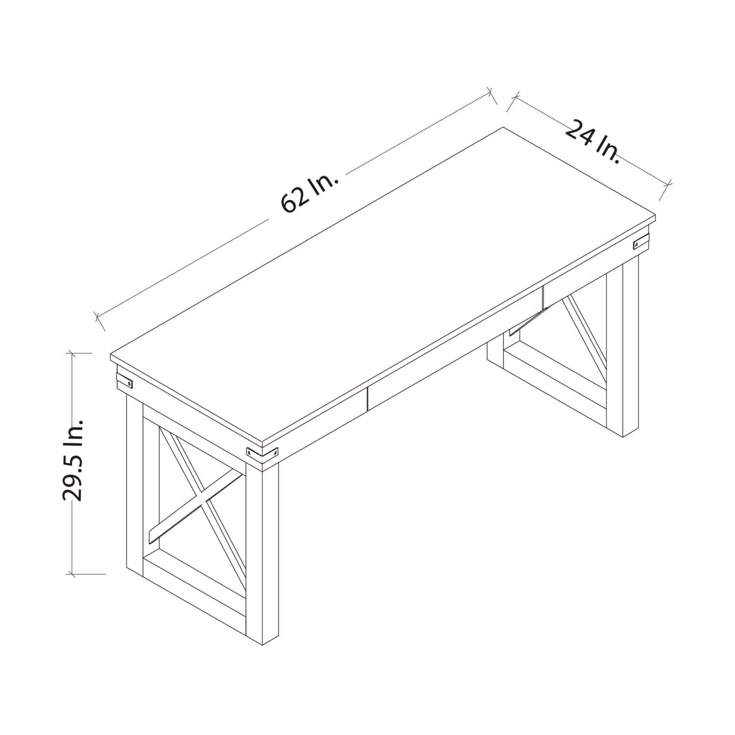 Duramax Furnitures DuraMax | Felix 62" Wood Desk With Drawer 68041