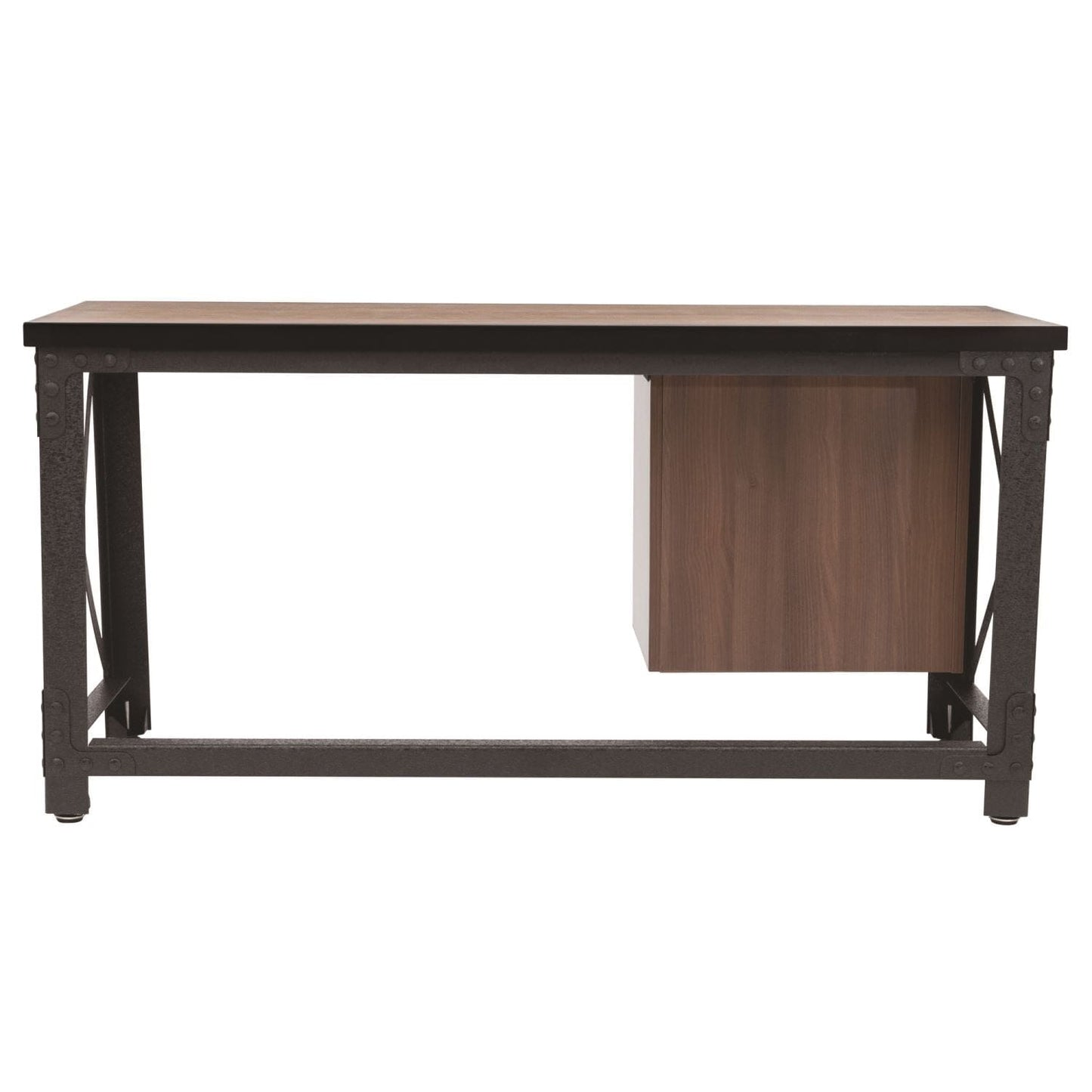 Duramax Furnitures DuraMax | Jackson 62" Industrial Metal & Wood Desk With Drawers 68050