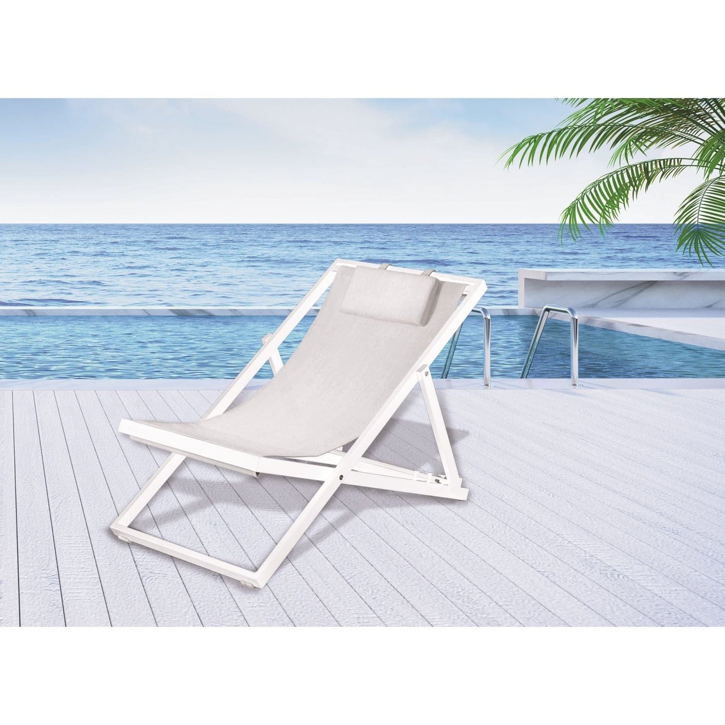 Duramax Furnitures DuraMax | Newport Lounger White 68072